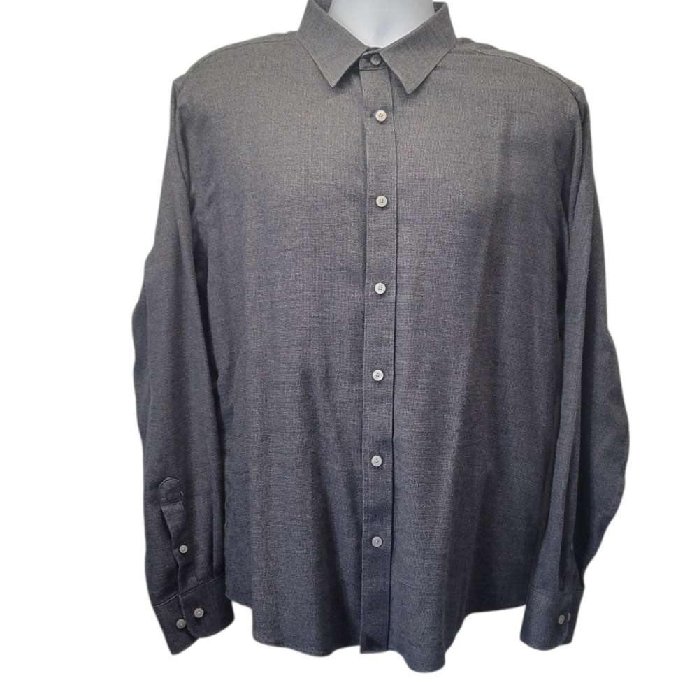 UNTUCKit Veneto Slim Fit Wrinkle Free Shirt‎ Dark Grey XL Button Up HG6 623